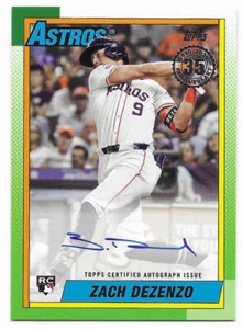 2025 Topps Serie 2 1990 Topps Auto Zach Dezenz (#90B2-ZD) Astros RC - Foto 1 di 2