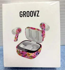Groovz Floral True Wireless In-Ear Earbuds with Charging Case-New, Never Opened - Photo 1 sur 2