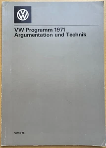 Kundendienst Prospekt Werbung Volkswagen, VW K70, Argumentation und Technik 1971 - Bild 1 von 10