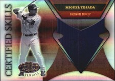 2005 Leaf Certified Materials Skills Mirror Baseball Card #19 Miguel Tejada