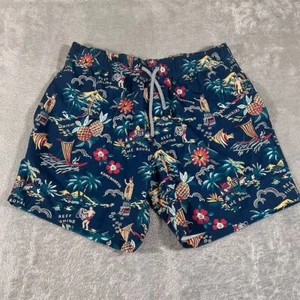 Reyn Spooner Swim Trunks Men's Medium Blue Hawaiian Aloha 7" Inseam Casual - Picture 1 of 11