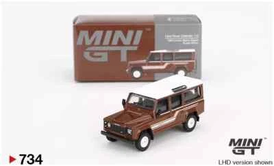 MINIGT 734 Land Rover Defender 110 modello auto 1985 marrone scala 1:64 - Immagine 1 di 3
