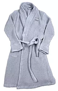 Brooklinen Waffelgürtel Morgenmantel grau 100 % Baumwolle Damengröße M/L *ARBEITSTAGSLOGO - Bild 1 von 9