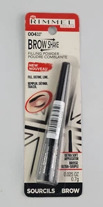 RIMMEL BROW SHAKE FILLING POWDER EYELINER BROWS & EYE FILL,DEFINE,LINE 004 BLACK - Picture 1 of 6