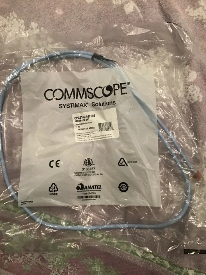 Commscope Systimax Solutions Cat5e 5foot Blue Cable Cpc3312-02F005 - Image 1 of 1