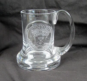 Dartington 24% Lead Crystal 1/2 Pt Tankard King Edgar 973 - Picture 1 of 4