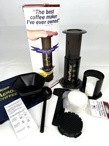 AeroPress Coffee Espresso Maker Set w Replacement Micro Filters & Bag Camping - Picture 1 of 8