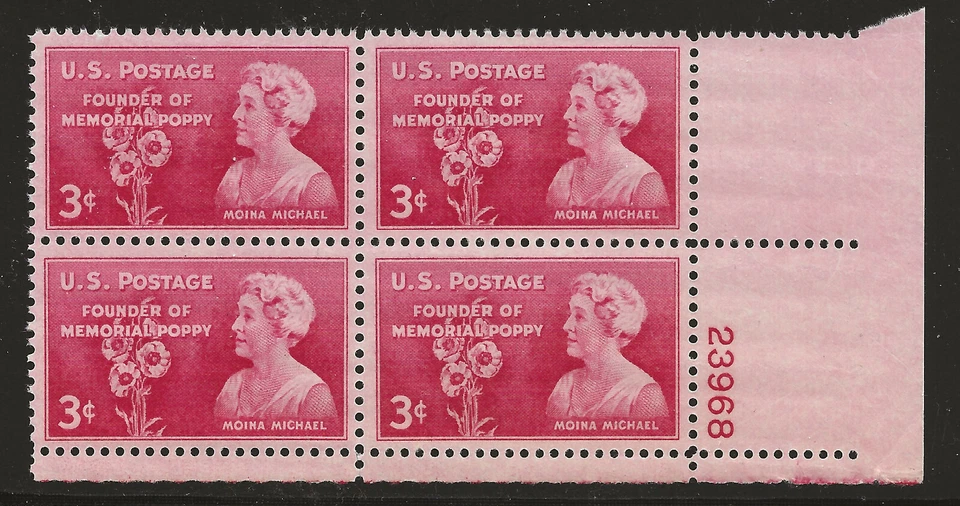 US Scott #977, Plate Block #23968 1948 Monica Michael 3c FVF MNH Lower Right - Image 1 of 1