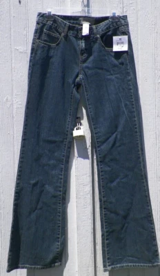 Jeans Azul Denim Talla 26 Cintura Tex by Max Azria Acampanados 5 Bolsillos Nuevos con Etiquetas Foto 1 de 3