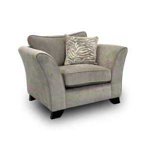 Furniture Village ‘Sasha’ Zara Mink Fabric Chair Armchair BRAND NEW - Picture 1 of 6