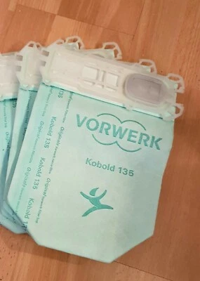 3 x Vorwerk filter bags Kobold 135 136 original  - Image 1 of 2