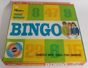 HASBRO BINGO Game 6013 1969 Distress Parts Only Metal Spinner Cards Pegs Markers - Picture 1 of 6