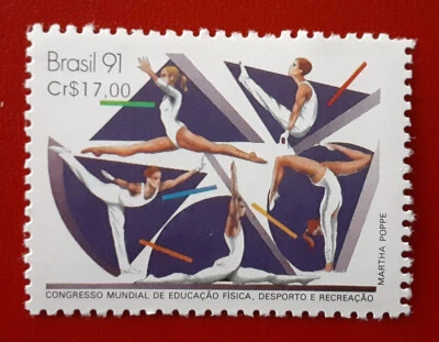 BRASIL 1991 MNH Sport Congress Mi 2395 Scott 2297 Yt 2000 Sg 2462 Excelente 4153 Foto 1 de 3