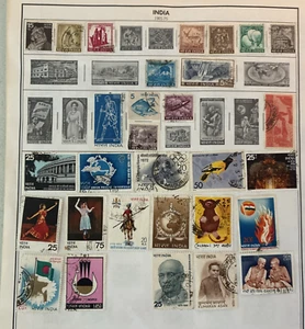 Collection Foreign On Cards Pages Mint Used British N479 - Picture 1 of 14