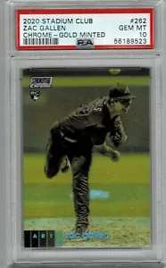 2020 TOPPS STADIUM CLUB CHROME GOLD MINTED ZAC GALLEN GEM MINT PSA 10 SSP RC - Picture 1 of 1