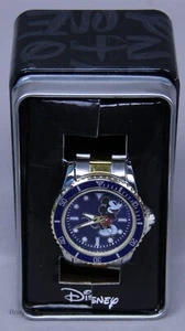 Reloj de pulsera Disney Mickey Mouse correa plateada dorada nuevo en caja - Imagen 1 de 1