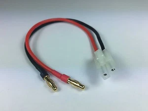 TAMIYA Male Plug 200mm 16AWG Charger Lead Cable 4mm Banana Bullet Connector LiPo - Picture 1 of 4