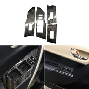 Carbon Fiber Window Control Button Cover Trim For Toyota Corolla 2014-2018 - Picture 1 of 15