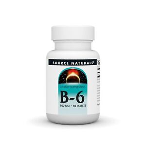 Source Naturals, Inc. Vitamin B-6 500mg 50 Sustained Release Tablet