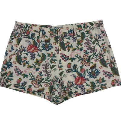 Pantalones Cortos Madewell Todo Algodón Floral Flor Talla 2 Foto 1 de 4