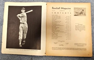 1939 Baseball Magazine (Oct.) w/Ted Williams on inside front cover EX - Picture 1 of 2