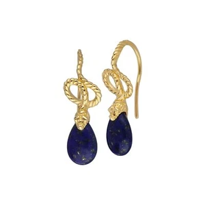 Ecfew ™ Lapis Lazuli Devanado Serpiente Pendientes - Imagen 1 de 2