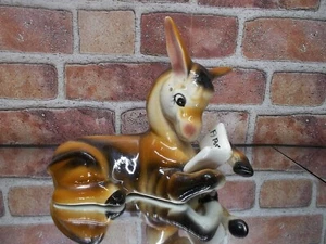 Vintage Donkey Ceramic Reading Book Made in Japan Figurine Home Decor - Picture 1 of 11