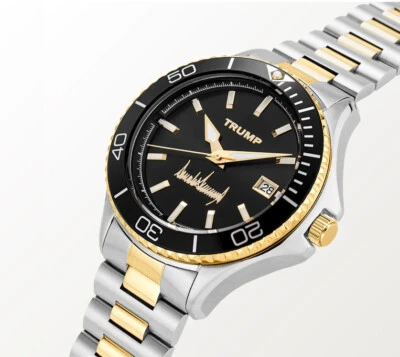 President DONALD TRUMP Watch BLACK SILVER GOLD FIGHT FIGHT FIGHT Serial # 4237 - Image 1 of 4