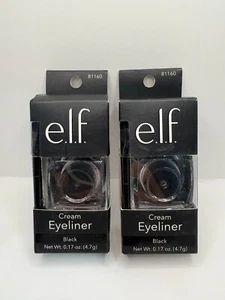2 PACK e.l.f. Cream Eyeliner, Water-Resistant Smudge-Proof, Black, 0.17 Oz ELF - Picture 1 of 2