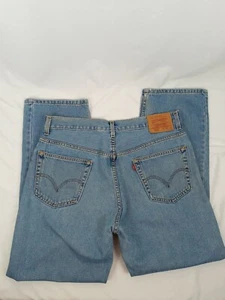 Levis 505 Mens Regular Fit Jeans Light Wash Size 36x30 - Picture 1 of 6