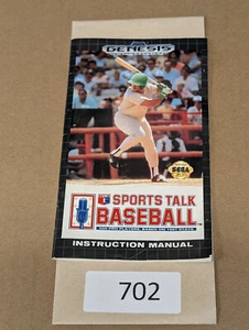 Sports Talk Baseball - Sega Genesis - Manual Only **NO GAME! - Picture 1 of 2