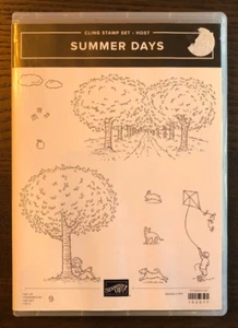 NUOVISSIMO Stampin Up Summer Days Gatto Cane Coniglio Bambini Alberi Aquilone Hostess - Foto 1 di 2