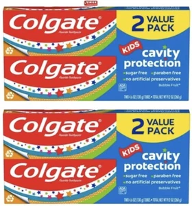 2 PK-Colgate Kids Cavity Protection Toothpaste,Bubble Fruit 2 Value Pack Exp8/25 - Picture 1 of 1