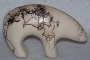 "Escultura de oso de pelo de caballo de cerámica navajo indio nativo americano 4 x 6""" - Imagen 1 de 3