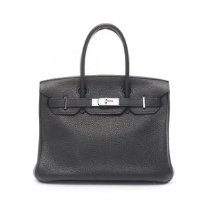 HERMES Birkin 30 Handtasche Clemence Leder schwarz gebraucht Damen SHW I - Bild 1 von 12