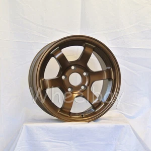 4 PCS ROTA WHEEL GRID CONCAVE 15X8 5X100 +20 57.1 FRSBRONZE 14.6 LBS . - Picture 1 of 4