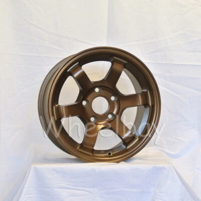 4 件 ROTA 轮子格栅凹槽 15X8 5X100 +20 57.1 FRSBRONZE 14.6 磅 — 第 1/4 张图片