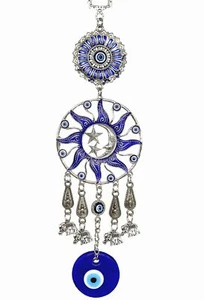 Turkish Blue Evil Eye Protective Wall Hanging Decor Amulet Ornament -CL17 - Picture 1 of 8