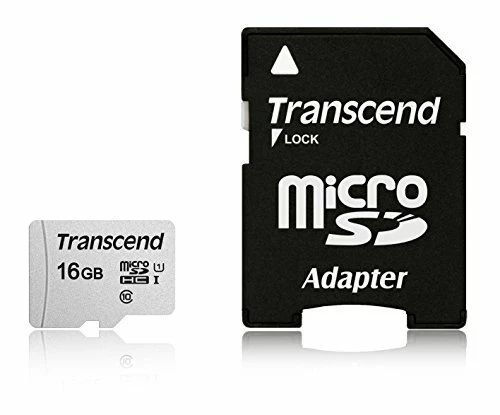 Transcend 16GB 300S UHS-I microSDHC Memory Card with SD Adapter - Image 1 of 1