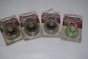 Vintage NOS Combination Locks Helping Hands 4 Locks School Supplies Stock - Picture 1 of 11