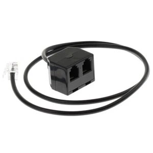 RJ9 Buchse 2 Buchse auf RJ9 1 Stecker 4P4C Konverter Adapterkabel 25 Cm - Bild 1 von 8