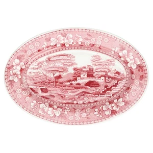 Unterteller für Buttersauciere L 14,5 cm x B 10 cm Spode Copeland Pink Tower - Picture 1 of 2