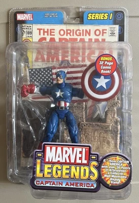 ToyBiz Marvel Legends Series 1 Captain America  6" Action Figure 2002 NIB - Image 1 of 3