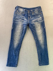 Vintage Big Star Damengröße 29 x 27 verwaschen blau niedriger Bund abgenutzt Skinny Jeans - Bild 1 von 8