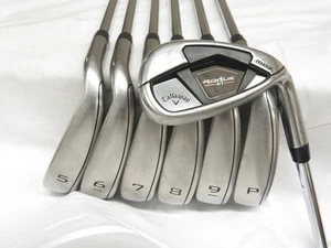 Used Callaway Rogue ST Max Iron Set 5-PW,AW True Temper Elevate 95 Stiff Steel S - Picture 1 of 8