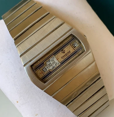 1970s Candino Automatic Jump Hour Watch Ultra Rare Swiss 38mm Space Age Design - Image 1 of 4