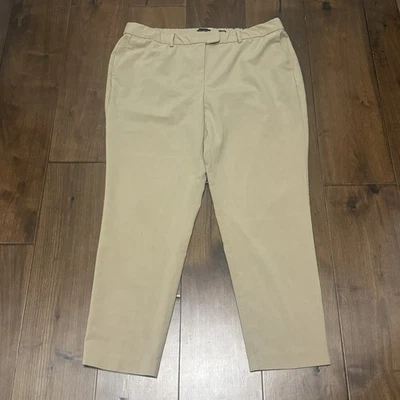 Pantalones de vestir The Limited ajustados al tobillo caqui para mujer talla 16W Foto 1 de 4