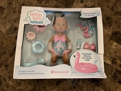 American Girl Bitty Baby Splash Flamingo Fun Play Set - New in Box - Read  - Image 1 of 4