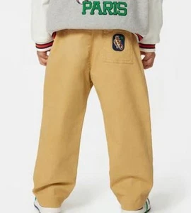 Pantalone Kenzo Club bambino ragazzo cotone marrone Parigi gamba larga misura 8 8A - Foto 1 di 10