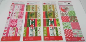 LOT ADHESIVE STICKERS BORDERS CHRISTMAS VALENTINE MARTHA STEWART PAPER PUNCH PAD - Picture 1 of 4